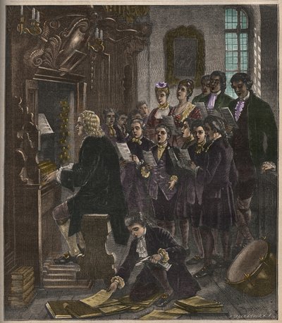 Johann Sebastian Bach che suona l